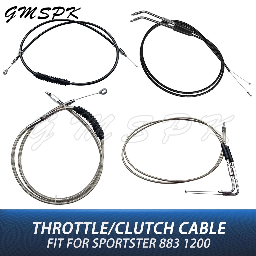 

Motorcycle Steel Wires Throttle Cable Clutch Line Wires Fit for Harley Road Electra Glide FLH FLTR Dyna Softail Iron Sportster