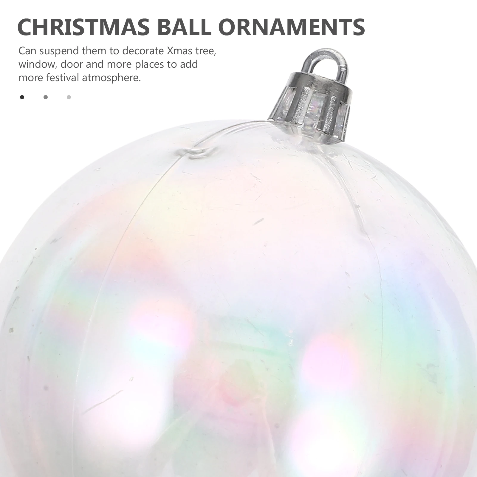

6 Pcs Fantasy Decorative Ball Hanging Decoration Shiny Bright Ornaments Decorate Bulb Plastic Colorful