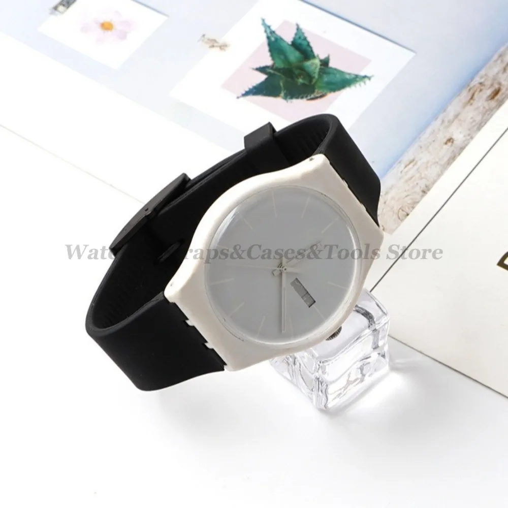 16mm 17mm 19mm 20mm Weiches Silikonarmband für Swatch, Buntes Uhrenarmband, Ersatz-Uhrenzubehör mit Werkzeugen – Detail 5