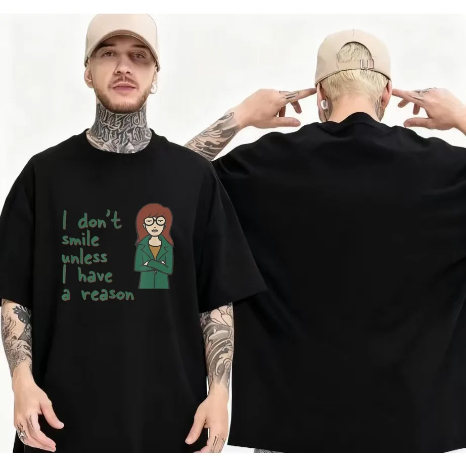 الشارع الشهير 2025 الصيف داريا الترفيه 100% القطن الخالص تي شيرت مطبوع للزوجين Y2K مضحك كبير الحجم قصيرة الأكمام تيز تنفس #1