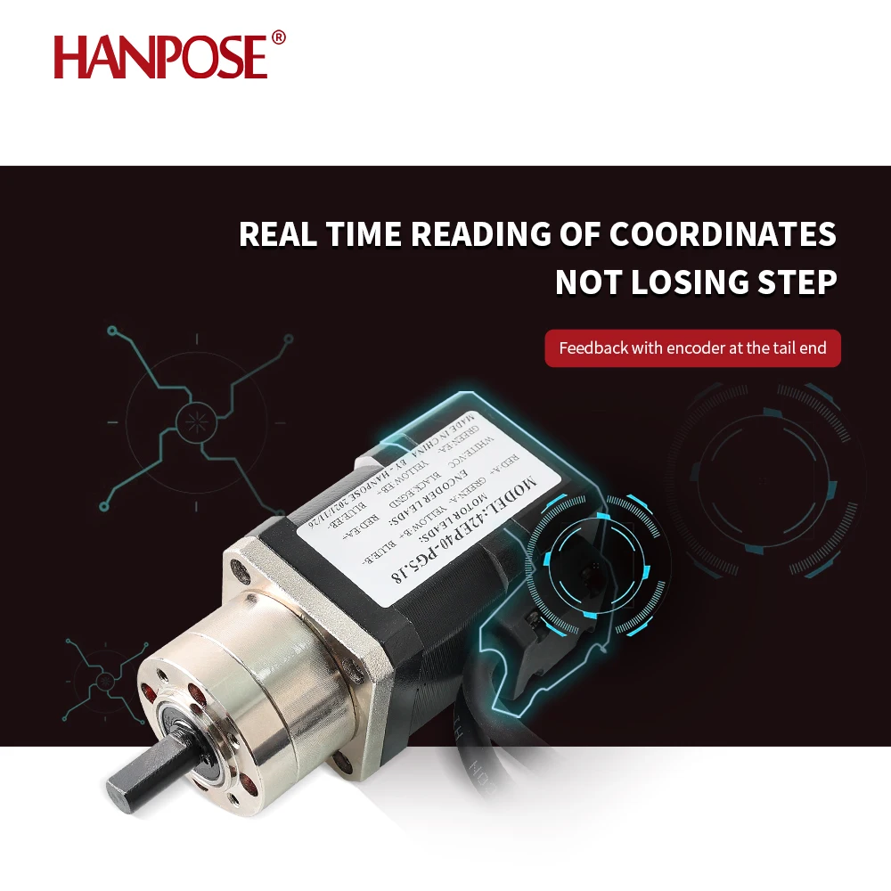 

Body length 42EP40-PG planetary transmission ratio 139-1 189-1+ encoder deceleration closed-loop + CL42 driver stepper motor