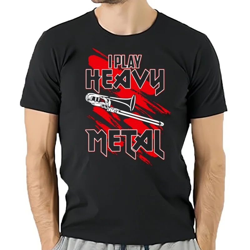 Camiseta I Heavy Metal para hombre, camisa divertida con estampado Vintage, de alta calidad, 100% algodón, regalo