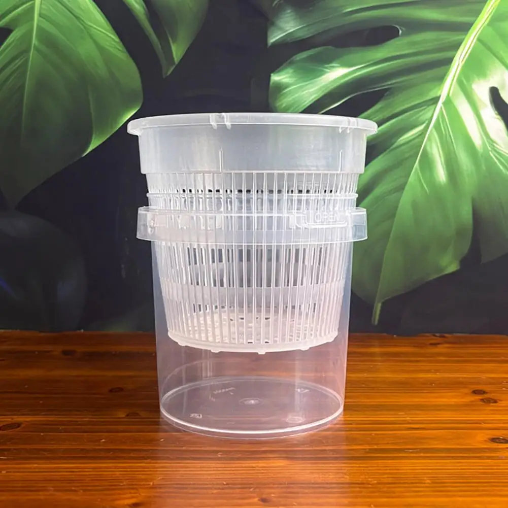 Decorative Office Plant Pot Plastic Self-watering Plant Pot with Water Reservoir Slotted Pot Breathable Root Control for Orchids