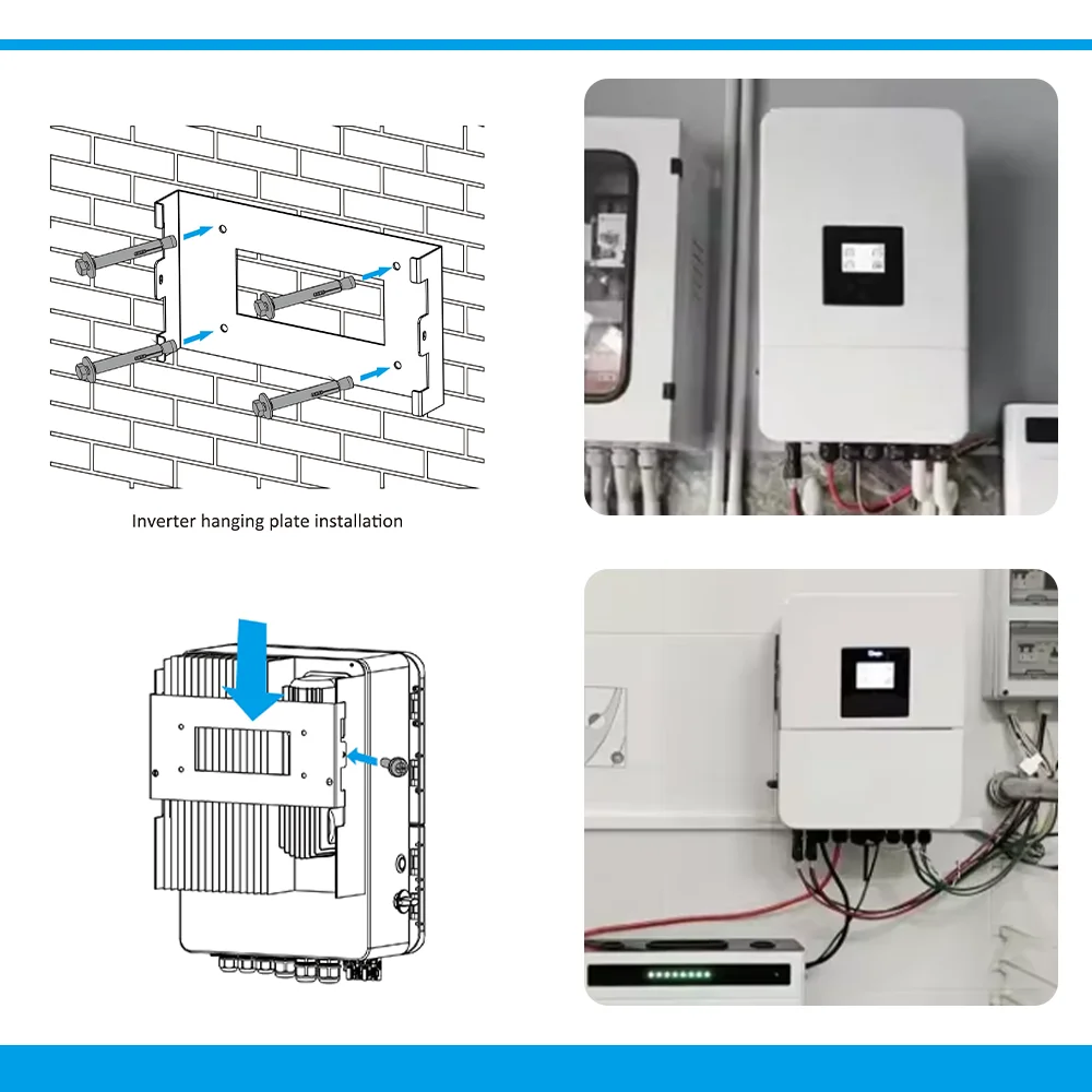 IP65 48V 3kw 3.6kw 4.6kw 5kw 6kw Single Phase Hybrid Inverter On/Off Grid Pure Sine Wave 48V 6kw Hybrid Solar Inverter with MPPT