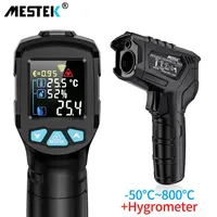 MESTEK Digital Pyrometer and Infrared Thermometer Non-contact Laser Temperature Gun humidity meter