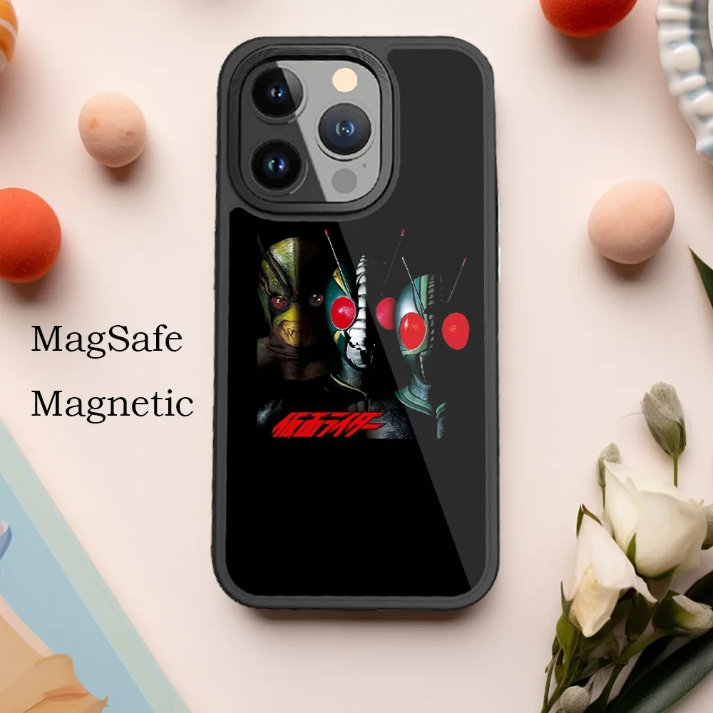 M-Masked R-Rider Phone Case For iPhone 15 14 13 12 11 Pro Max Plus Magnetic for Macsafe Cases Cover