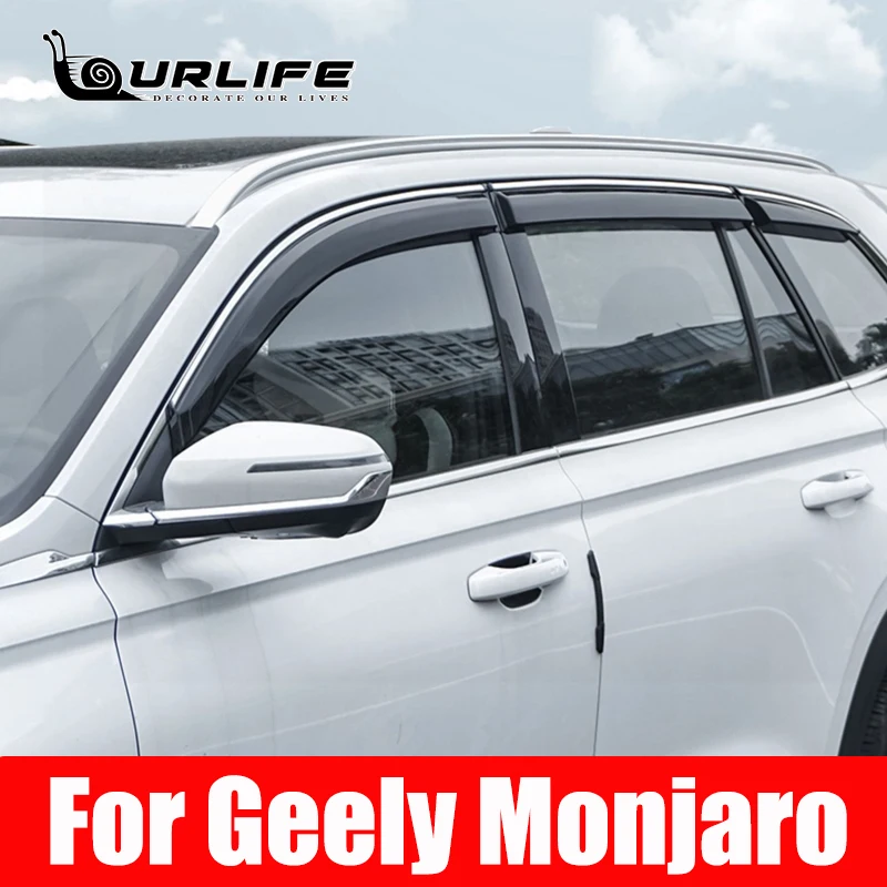 For Geely Monjaro Grand Koleos 2022 2023 2024 Window Visor Awnings Shelters Vent Shades Sun Rain Deflector Guard Accessories