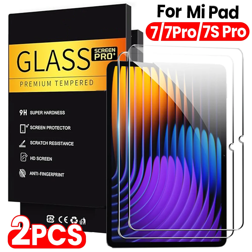 

2-1PCS Tempered Glass for Xiaomi Pad 7 Pro/7S Pro Screen Protectors for Mi Pad 7s Pro 7Pro 9H Hardness Anti-Scratch Tablet Films