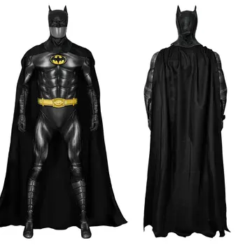 Anime-Cartoon-Herren-Halloween-Cosplay-Michael-Keaton-Batman-Kostüm, Karnevalsparty-Overall, Performance-Outfit, Geschenk für den Freund 10 best sales Batman Fantasia - №3