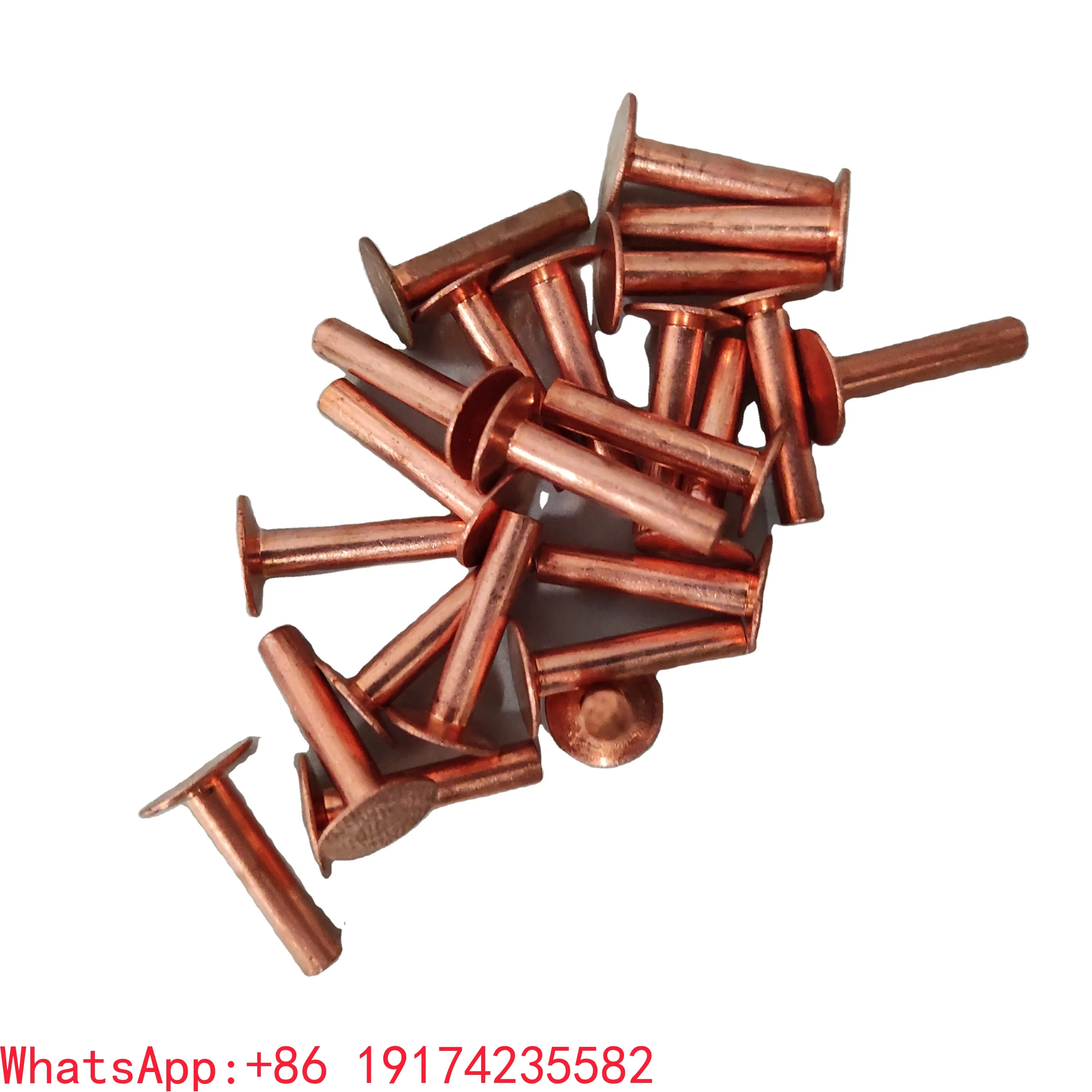 

Copper Rivets for Jeans, Jacket, Clothing, Bag, Belt, Strap, Wallets, Keychain, Crafts Making Fasteners Kit