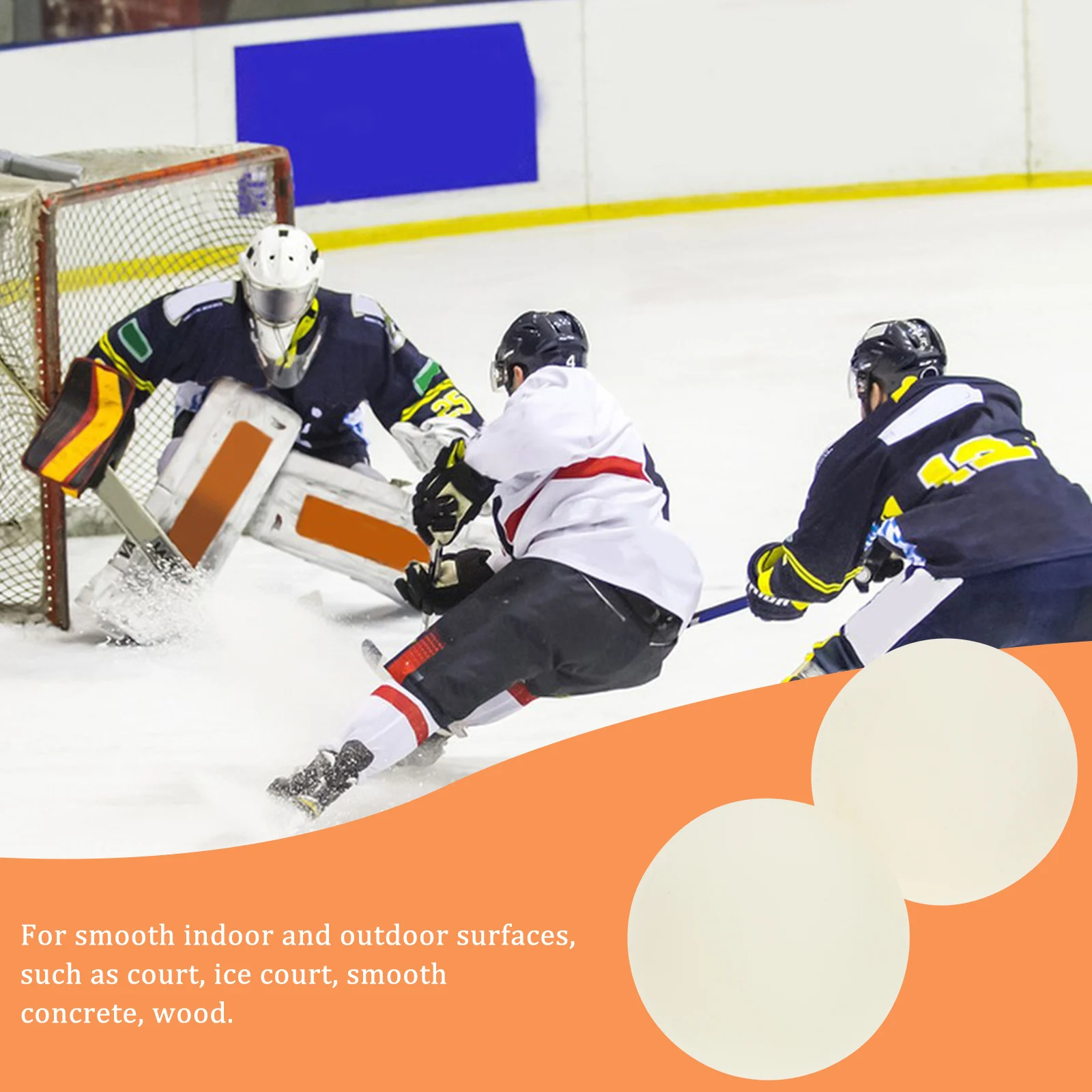 

2pcs Pvc Hockey Puck For Training Ice Hockey Practice Lightweight High Density Smooth Surface Competition Outdoor Sports
