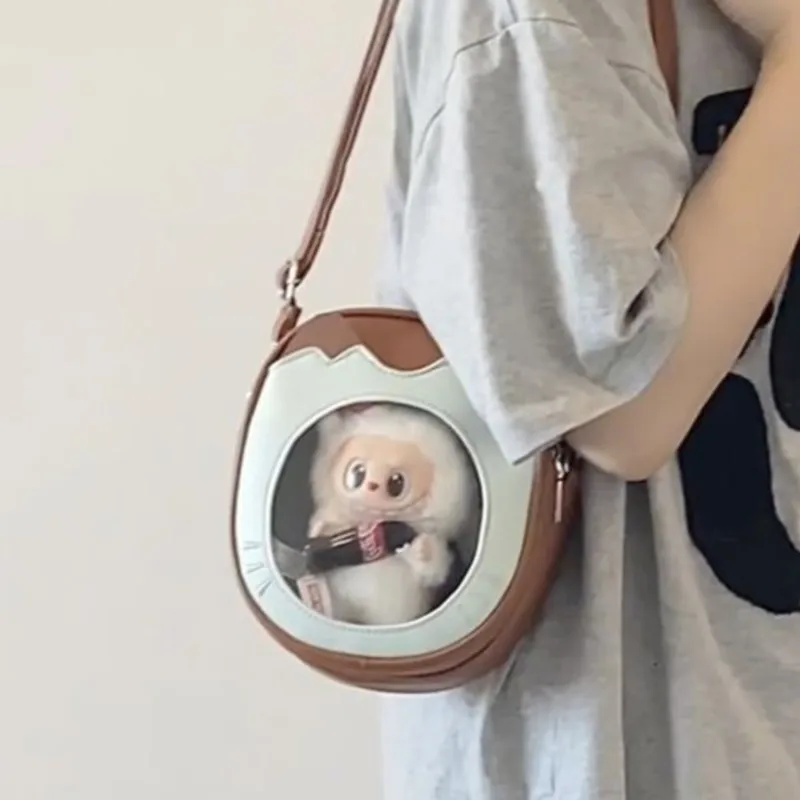 JIAERDI لطيف هريرة طبقة مزدوجة حقيبة كتف المرأة فريدة من نوعها متعة صغيرة أنيمي Ita حقيبة السيدات الكرتون اليومية تنوعا حقائب كروسبودي #2