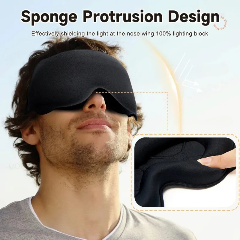 Máscara de dormir 3d bloquear luz máscara de sono para olhos macio dormir ajuda máscara de olho para viagens noite respirável slaapmasker
