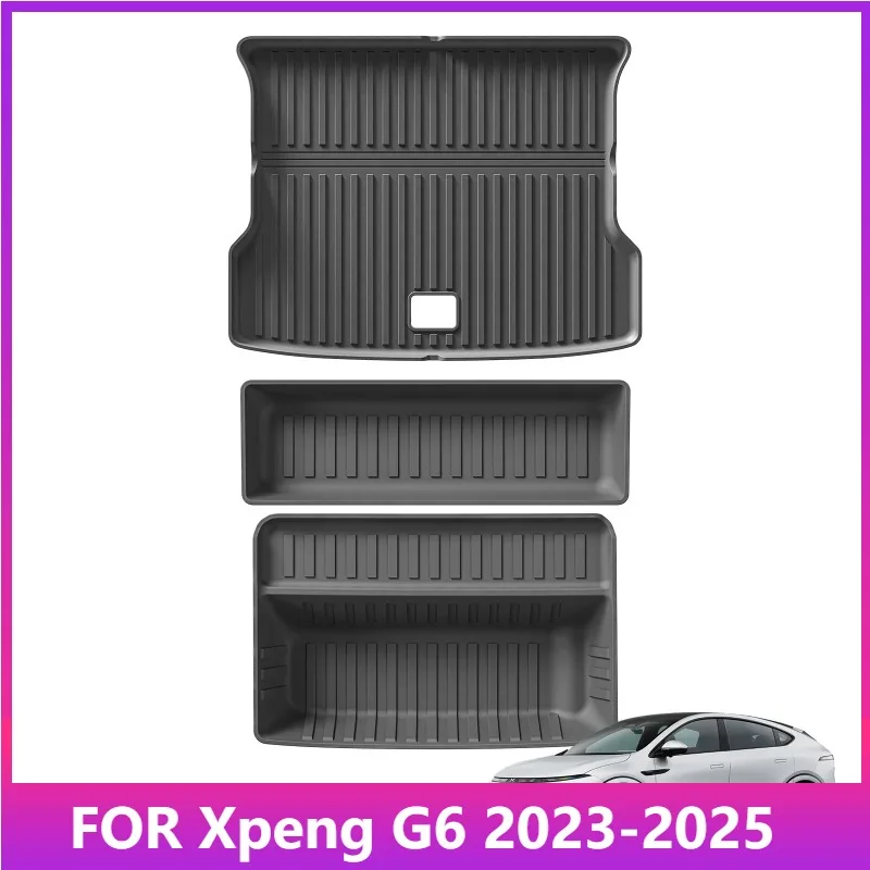 

Cargo Mats for Xpeng G6 2023-2025 Car Trunk Pad Cargo Liner Trunk Mats TPE 3D Waterproof All Weather BLACK