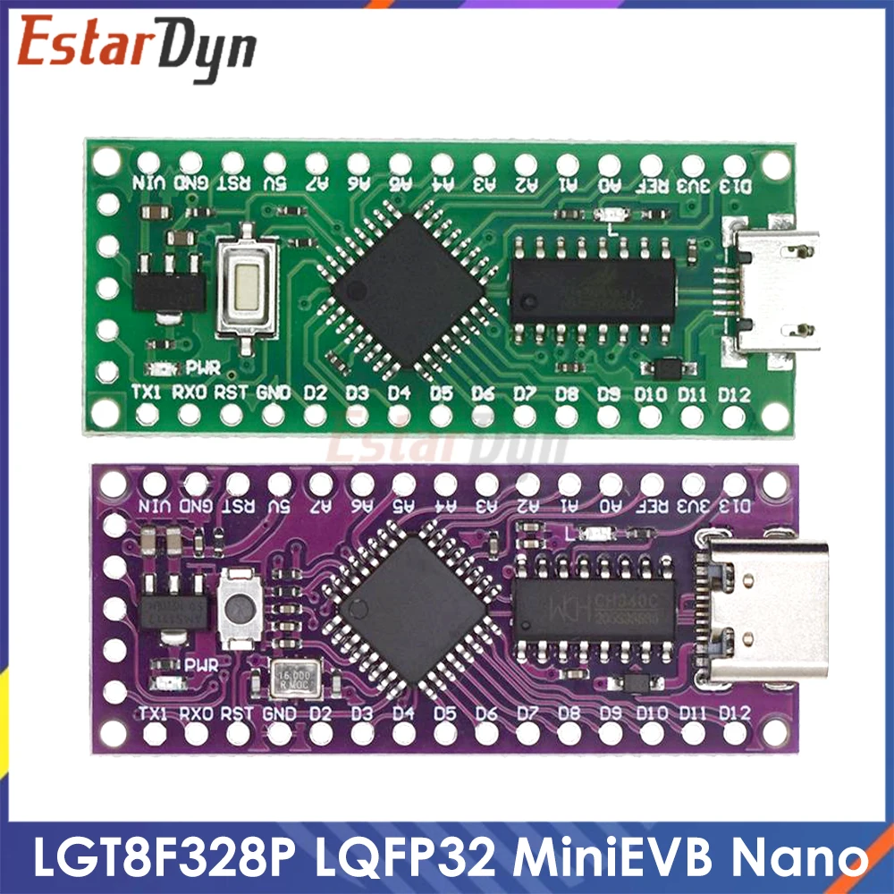 LGT8F328P-LQFP32 MiniEVB TYPE-C/Micro  with crystal version instead of NANO V3.0