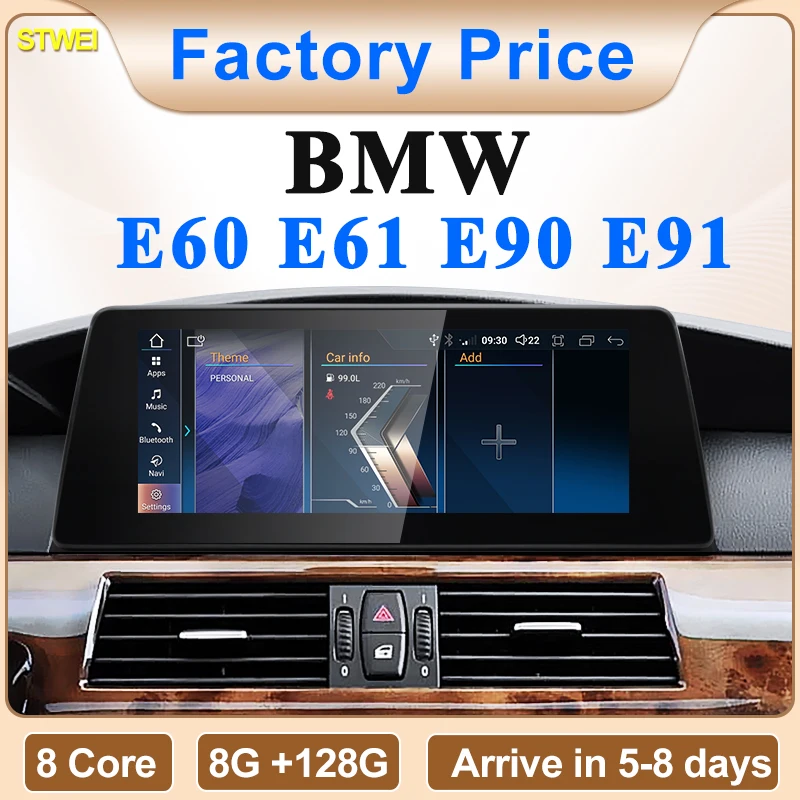 2024 New ID6 ID7 ID8 UI 10.25inc Android System Wireless Carplay AUTO For BMW 3Series E90 E91 5 Series E60 E61 Car Video Players