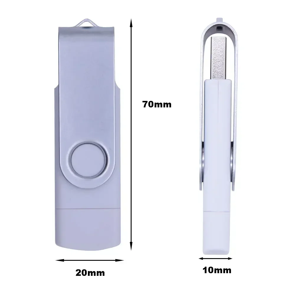 Mini Pen Drive USB 2,0 de Metal de alta velocidad, 16gb, 32gb, 64gb, 8gb, resistente al agua, 10 unidades por lote