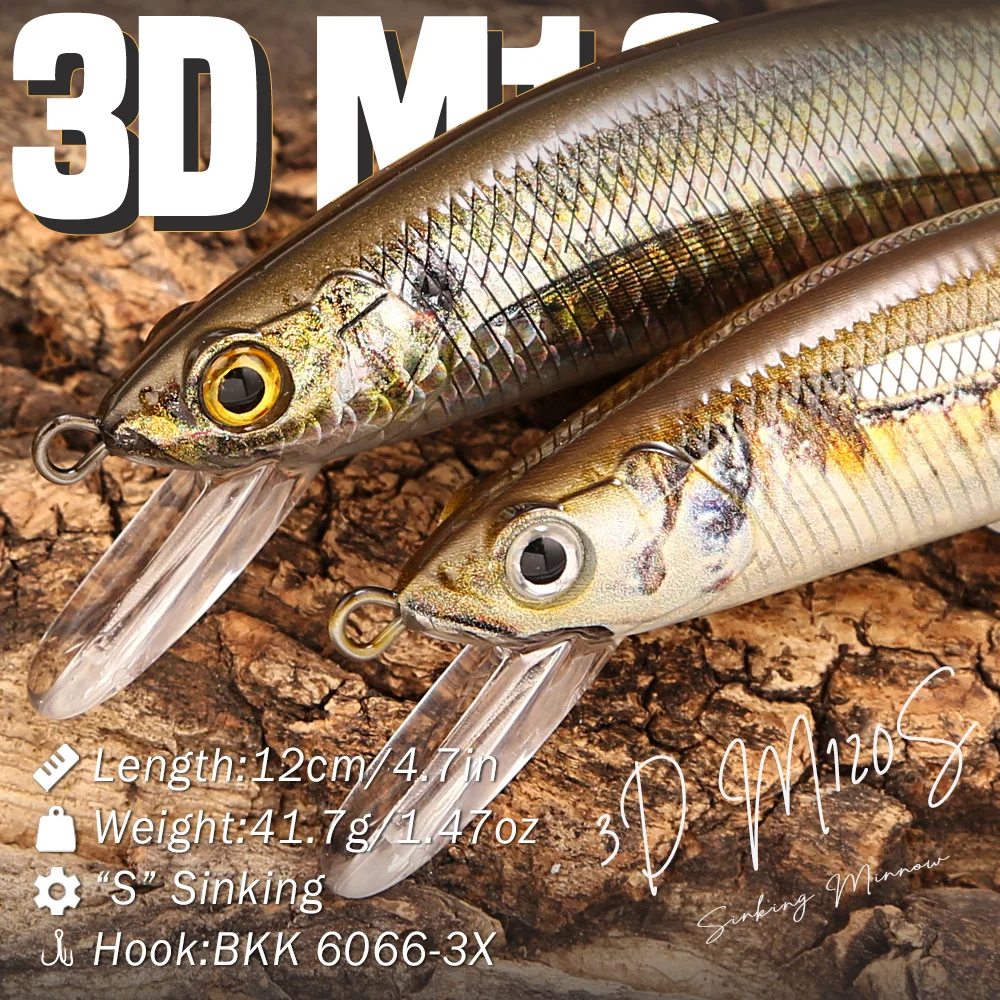 B&U 12cm Through Wire Sinking - огляд і ціна Fishing Lure Jerkbait