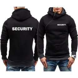 New loose zipper men's hoodie SECURITY printing high quality color matching outdoor fashion casual men's sweatshirt