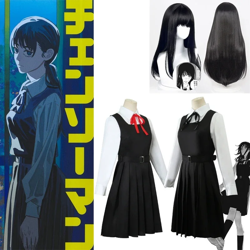 Costume de cosplay Chainsaw Man, perruque Mitaka Asa, costume de performance pour carnaval, Halloween et Noël