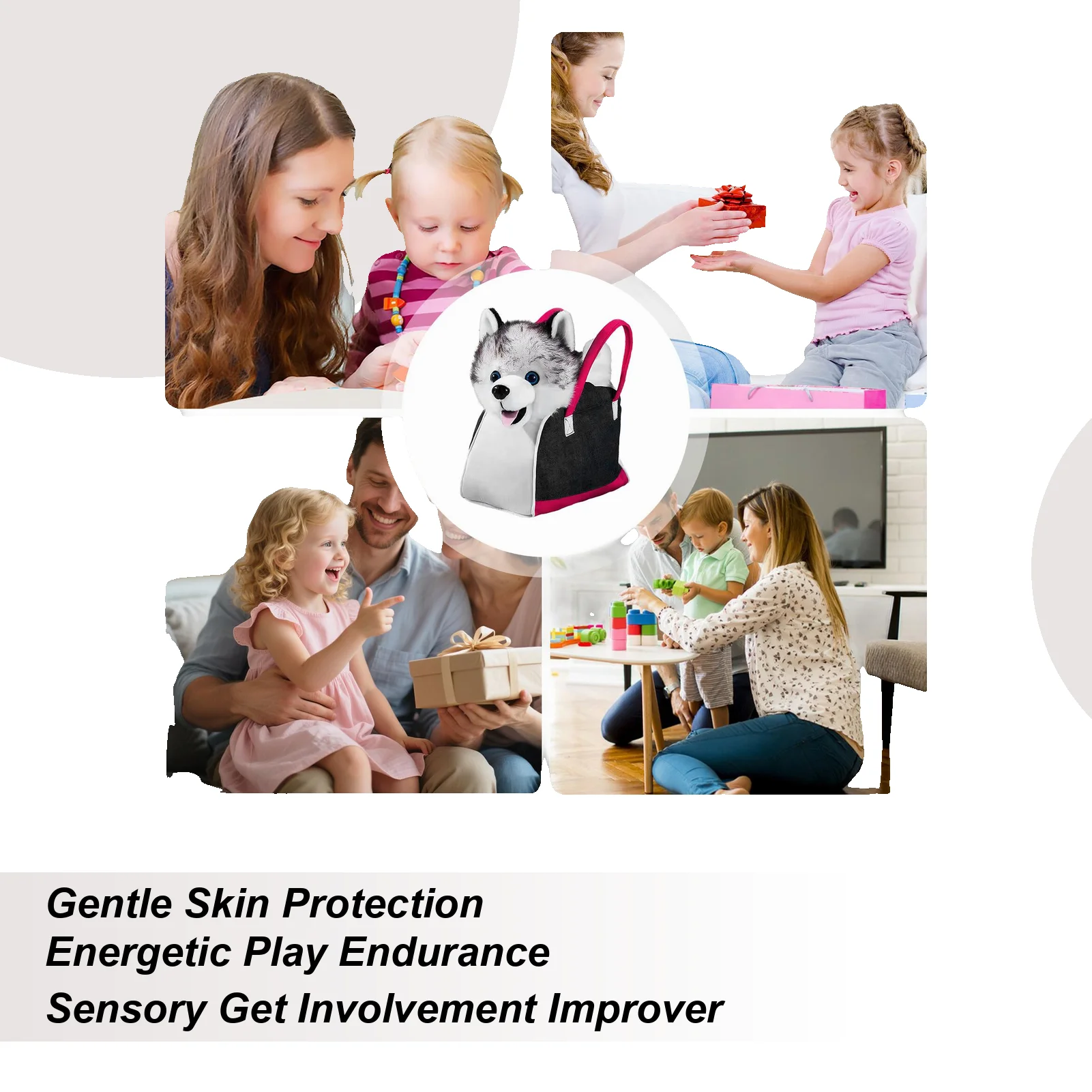 สุนัขไฟฟ้าสำหรับเด็ก นุ่มเหมือนจริง พร้อมกระเป๋าหิ้ว ร้องเพลง ส่งเสียงเห่า สำหรับเด็กชาย เด็กหญิง วัยรุ่น เด็กๆ ใช้ในห้องนั่งเล่น