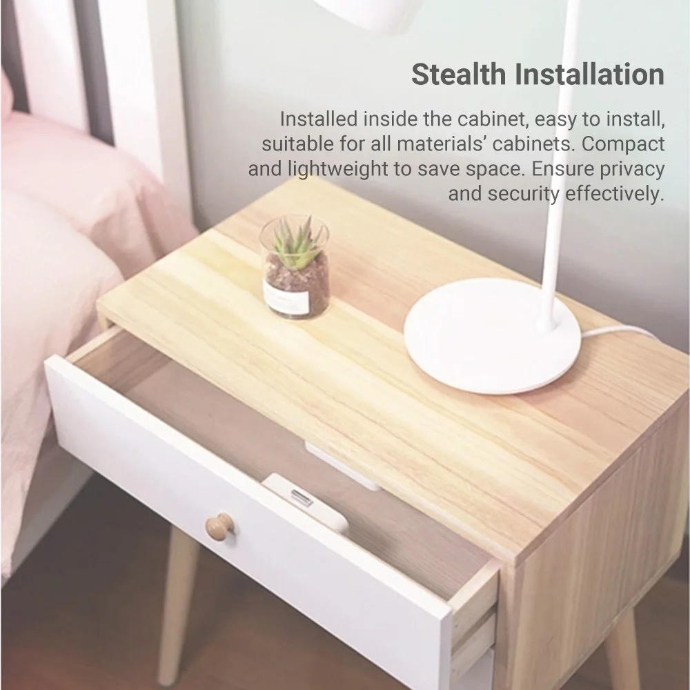 

Smart BT Lock Electronic Cabinet Lock Digital Keyless Drawer Lock BT Lock Support Remote Control/ One-Key Unlock/Multi-User