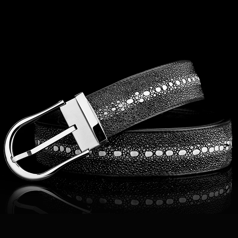 Luxury pin buckle pearl fish skin Belt Belt fastener Fashion casual youth Belts for women Mens belts luxury goth belt for men