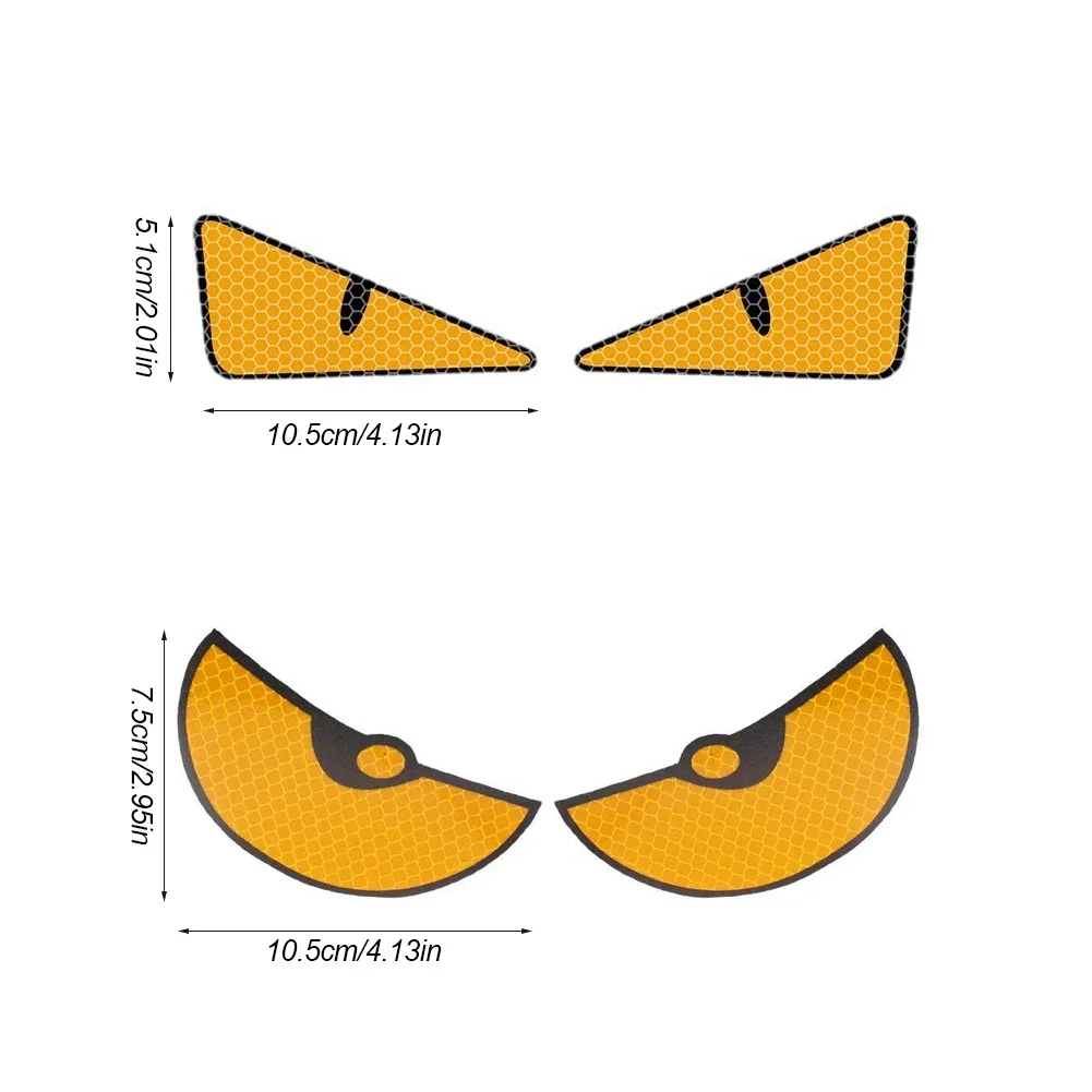 2 قطعة سيارة عاكسة تحذير ليلة القيادة السلامة الشارات العالمي السلامة ملصق عالية عيون عاكسة الشريط لخوذة دراجة السيارة