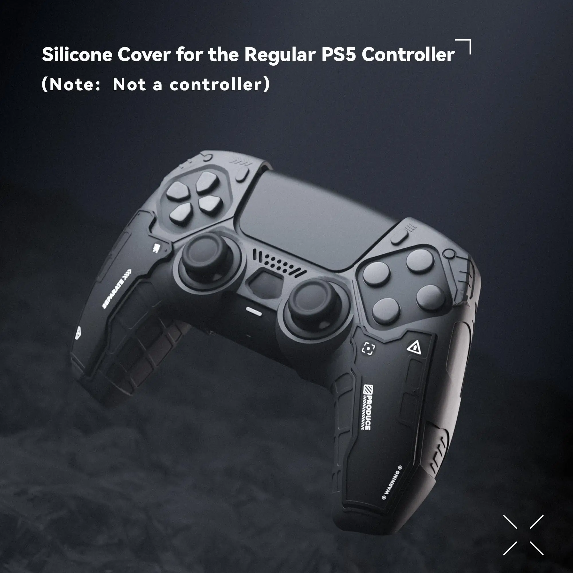 GeekShare G.S.TAC Tactical Protective Cover for PS5 Controller – Anti-Slip Silicone Shell with Thumb Grips , Yellow/White/Black