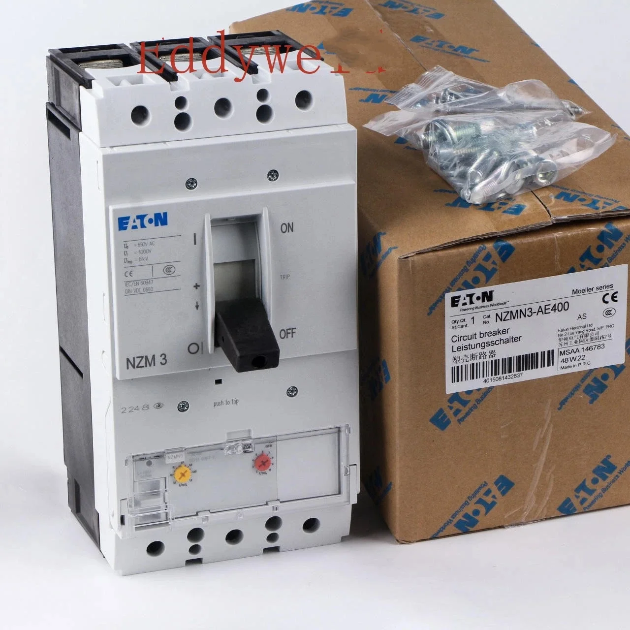 NZMN3-AE400 259114   Disyuntor de caja moldeada. Disyuntor, 3p, 400A, N3-AE400