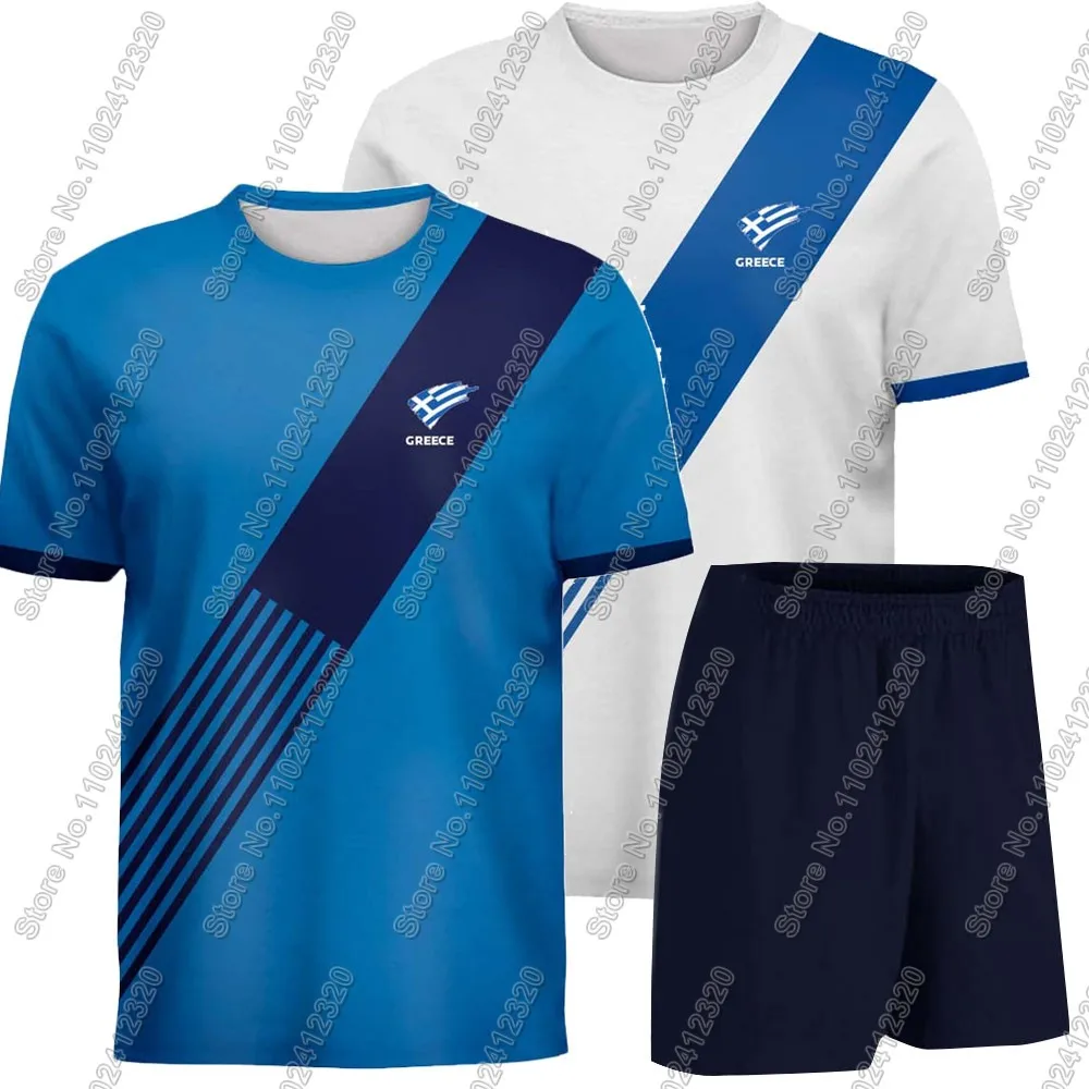 

Футболки Maillot Greece National Jersey для любителей команды 2025, мужские шорты с 3D принтом, уличная одежда для бега, повседневный тренировочный костюм, одежда
