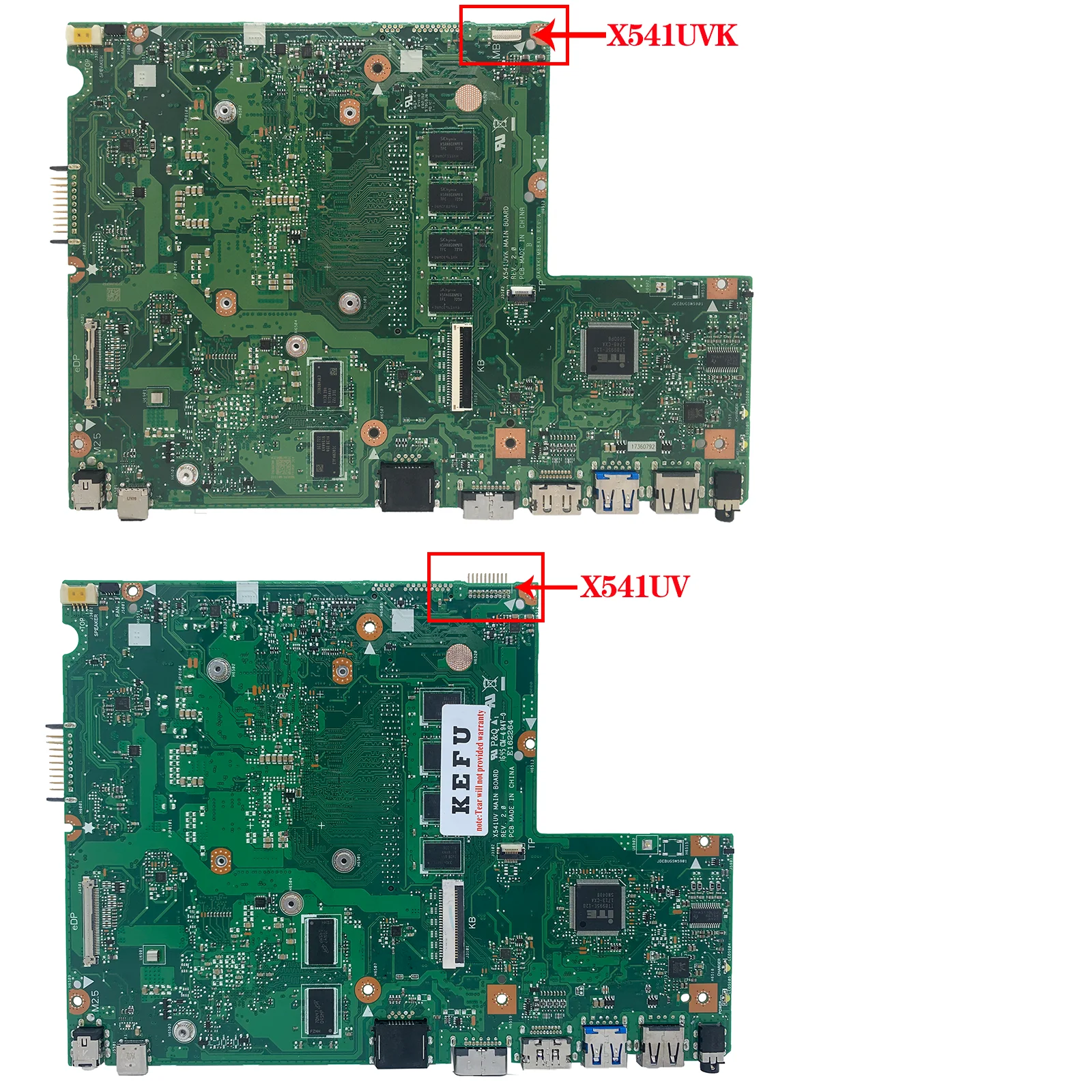 X541UV X541UVK Notebook Mainboard For ASUS K541U X541 X541U Laptop Motherboard i3 i5 i7-6th/7th CPU 4GB/8GB-RAM GT920M 100% Test