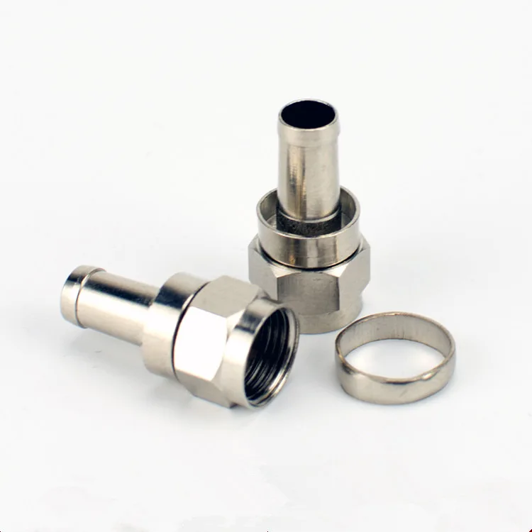 75-5 F Type Male Connector Pure Copper Coaxial Fitting for Satellite TV CCTV Antenna Cable RG59 RG6 Screw On Terminal