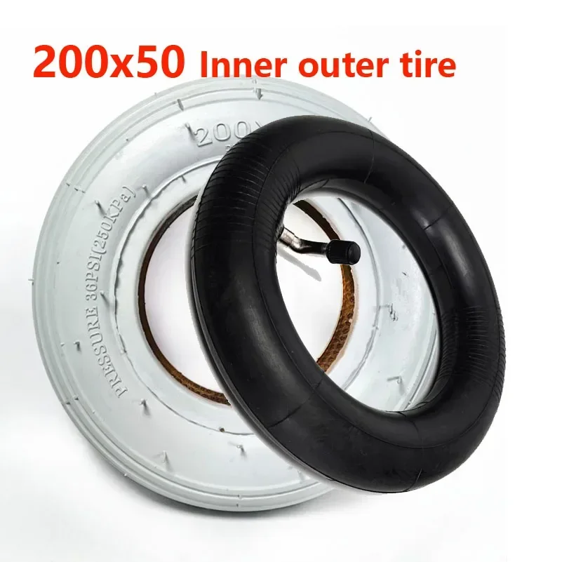 8-inch Inflatable Wheels 200x50 Tires, Suitable for Motorcycle Wheelchair KUGOO S1 S3 Electric Adult Scooter Parts