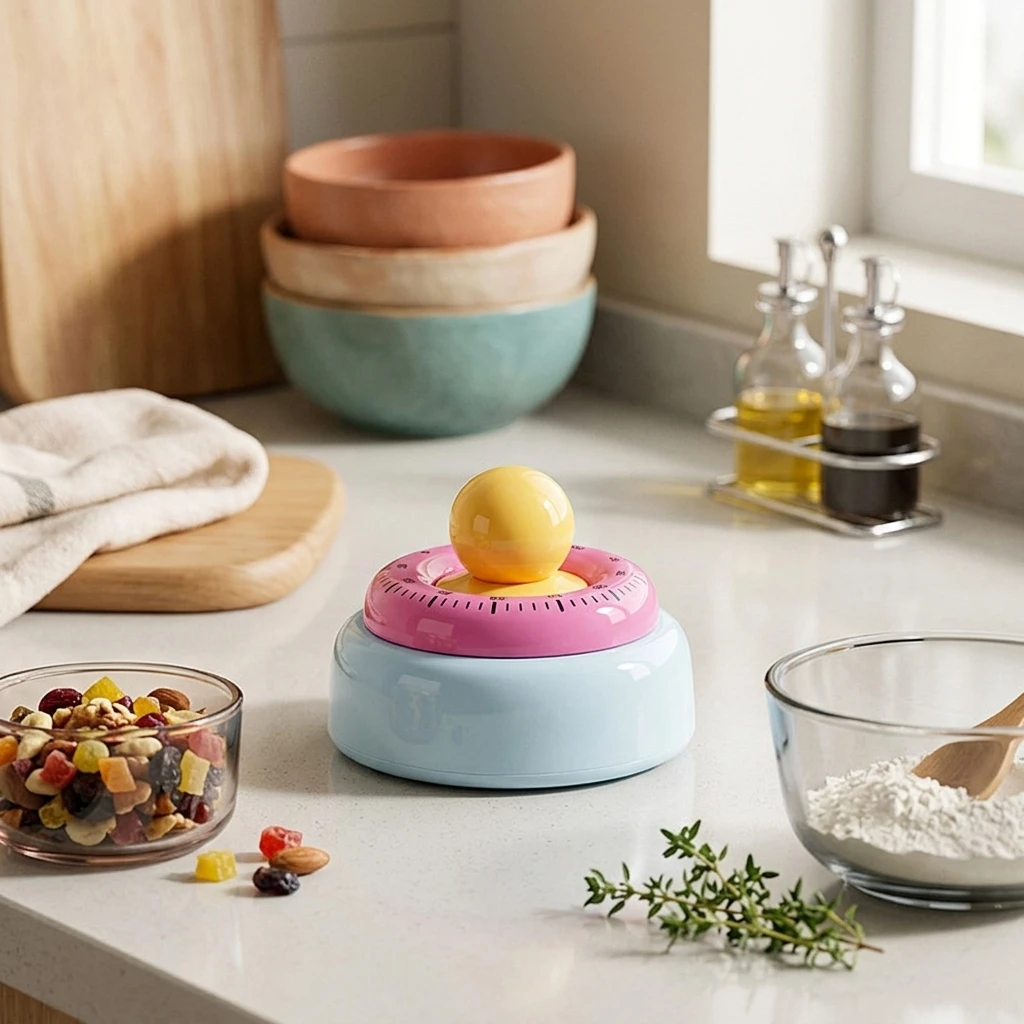 Baking Kitchen Hourly - Magnetic Visual Mechanical Kitchen Timer No