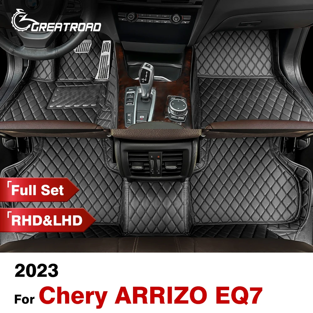 

Custom Car Floor Mats For Chery Arrizo EQ7 2023 Automobile Carpet Cover Interior Details Accessories Protective Pad Parts