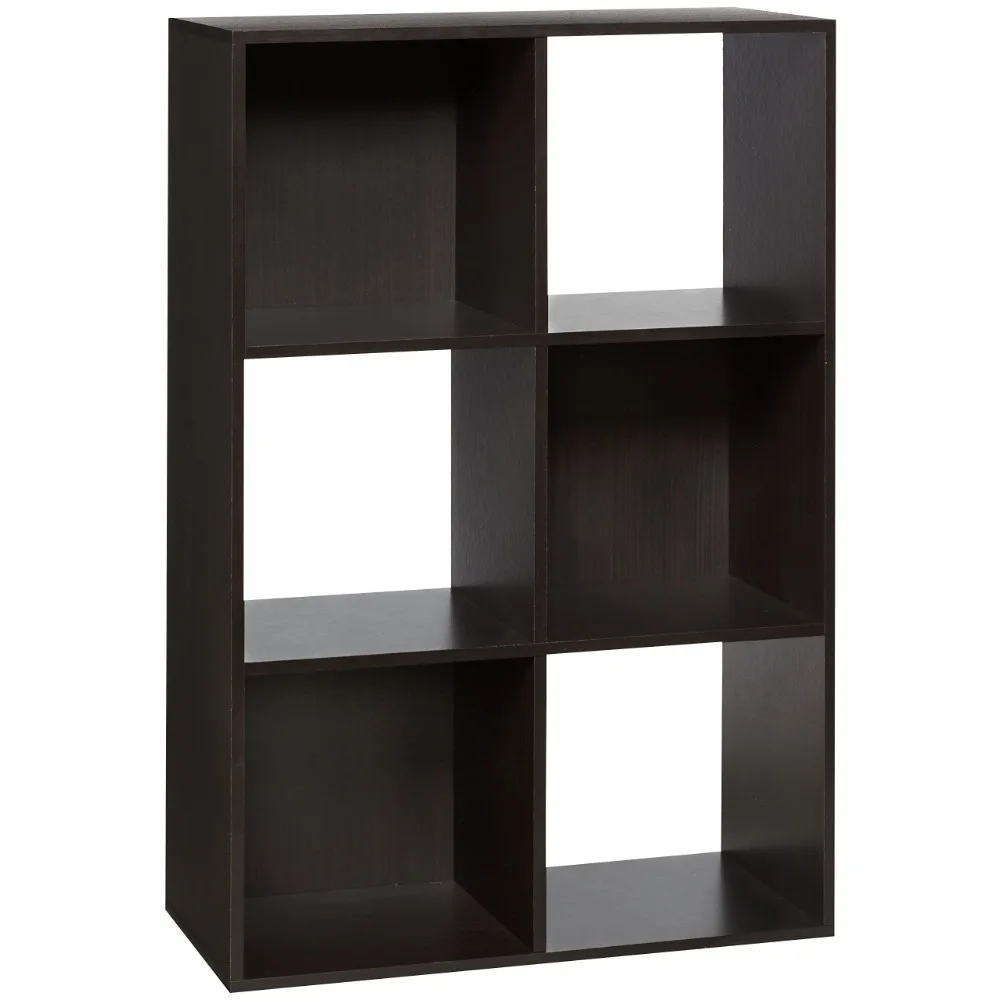 

6-Cube Organizer, Bookcase for Small Spaces, Espresso