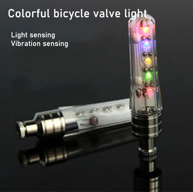 

Bicycle Wheel Decoration Light String Led Intelligent Light And Vibration Sensing Bicycle Valve Light Colorful Wheel Lighting