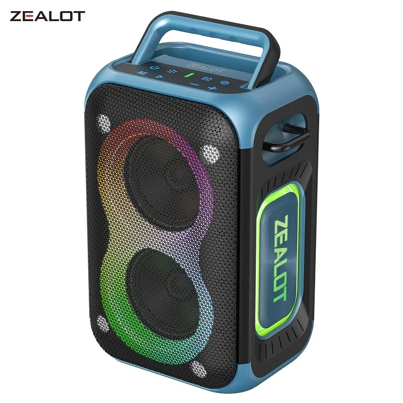 

zealot_PT02 Speaker Portable Bluetooth Speaker with Enhanced Bass, Bluetooth 5.4, 12H Playtime, for Camping Hiking