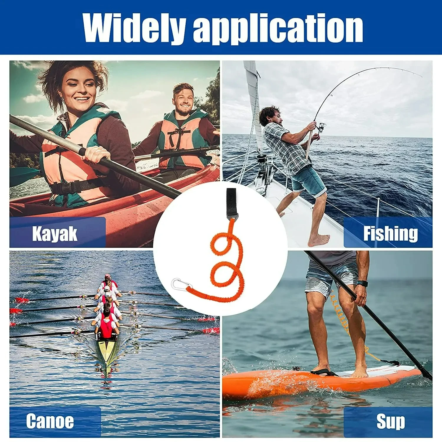 1 szt. Akcesoria do kajaka Lina mocująca Wiosła Lina do rzucania Lina do mocowania Łódź szturmowa Lina do mocowania na stopę Lina bezpieczeństwa do kajaka