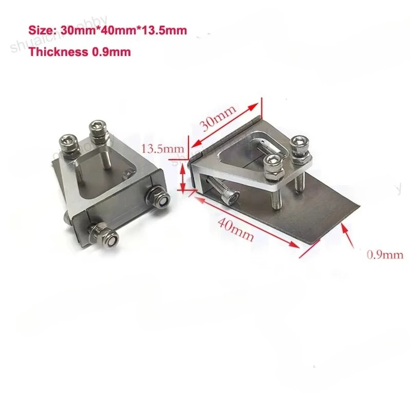 1Pair RC Electric Boat Trim Tab Flaps 30x40x13.5mm Metal Water Pressure Board Tail Wave Plate for 60-75cm Racing O Ship Model
