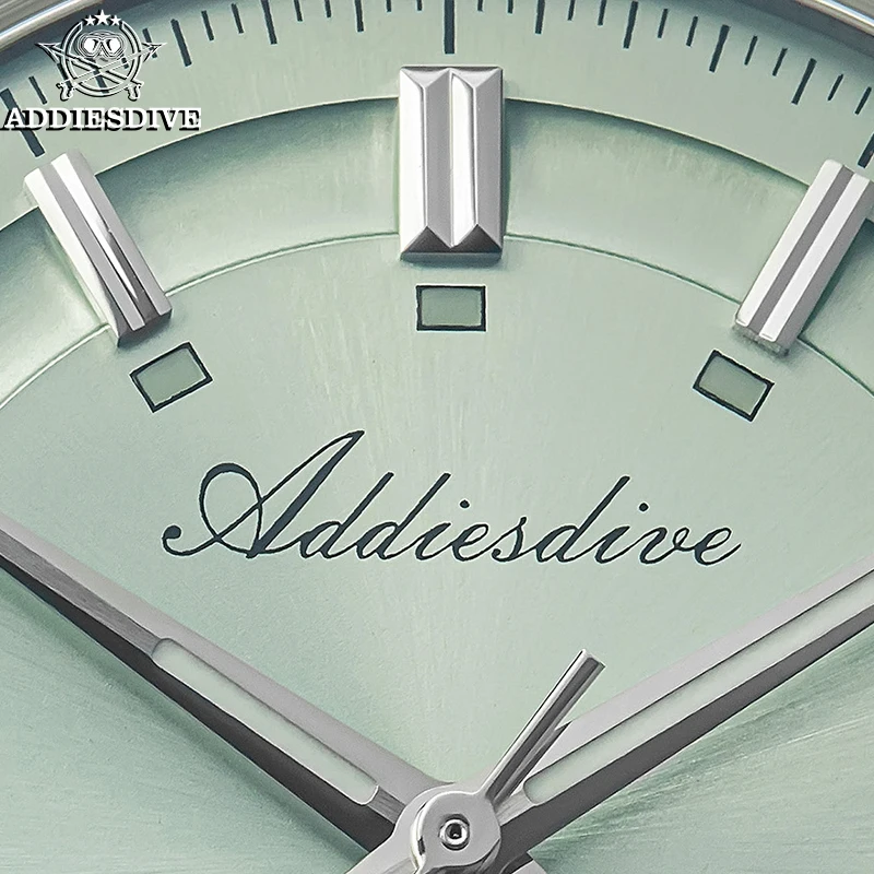 

ADDIESDIVE Men‘s Watch New AD2515 AR Coated Bubber Glass 100m Diving 316L Stainless Steel BGW9 Luminous VH31 Quartz Dress Watch