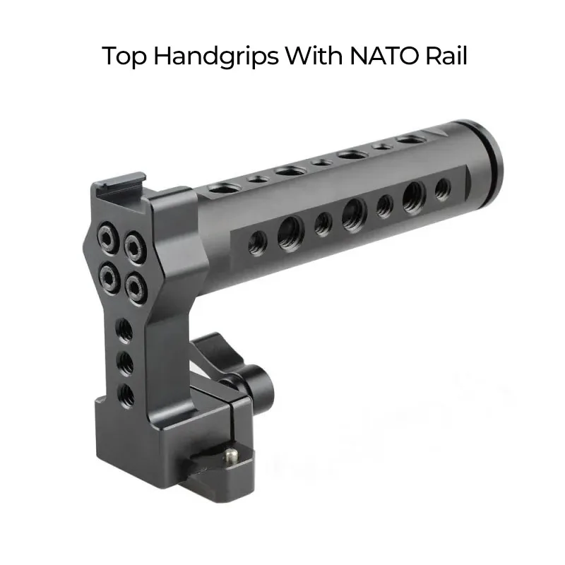 

CAMVATEУниверсальная верхняя сырная ручка QR с 50-миллиметровым кронштейном НАТО и креплением для холодной башмака для камеры, клетка, видеоустановка, микрофон, фонарик, светодиодный светильник