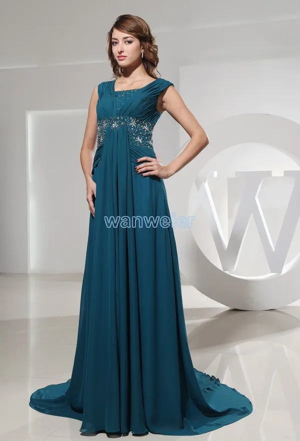 free shipping 2022 new pleat crystal beading maxi blue long bottle green for women unique classy chiffon custom evening desses