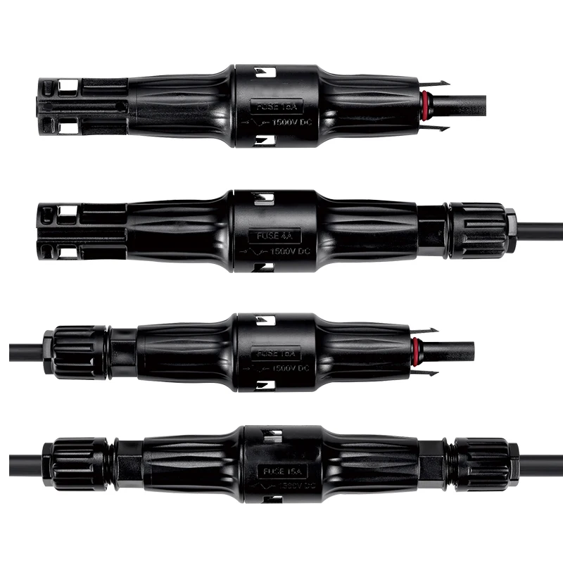 IP68 Built-in Fuse PV4.0 Solar Connector 10~50A 1500VDC, Overcurrent Protection Plug Accessories for Prevent Short Circuit Damag