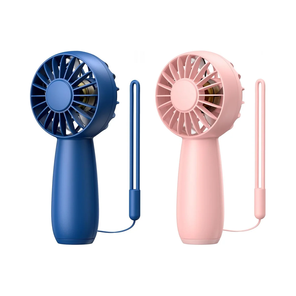 2-Pack Handheld Fan Rechargeable Mini Fan, Portable Hand Fan Personal Fan with 3 Speeds Fan for Home, Office, Travel