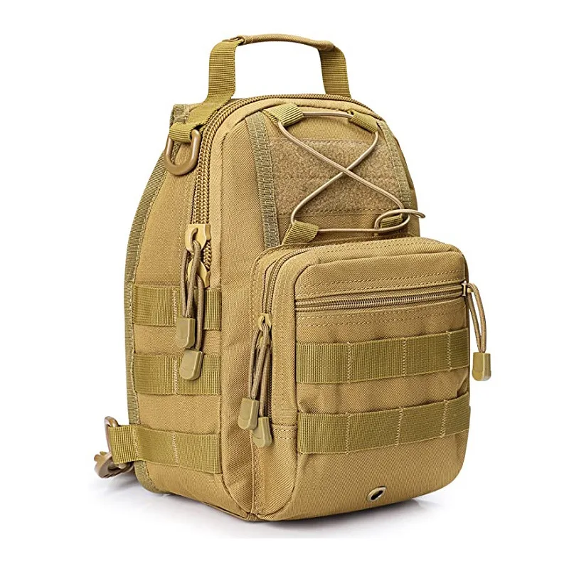 Men's Molle chest bag outdoor camouflage fan Oxford sports small chest bag one-shoulder diagonal tactical pouch