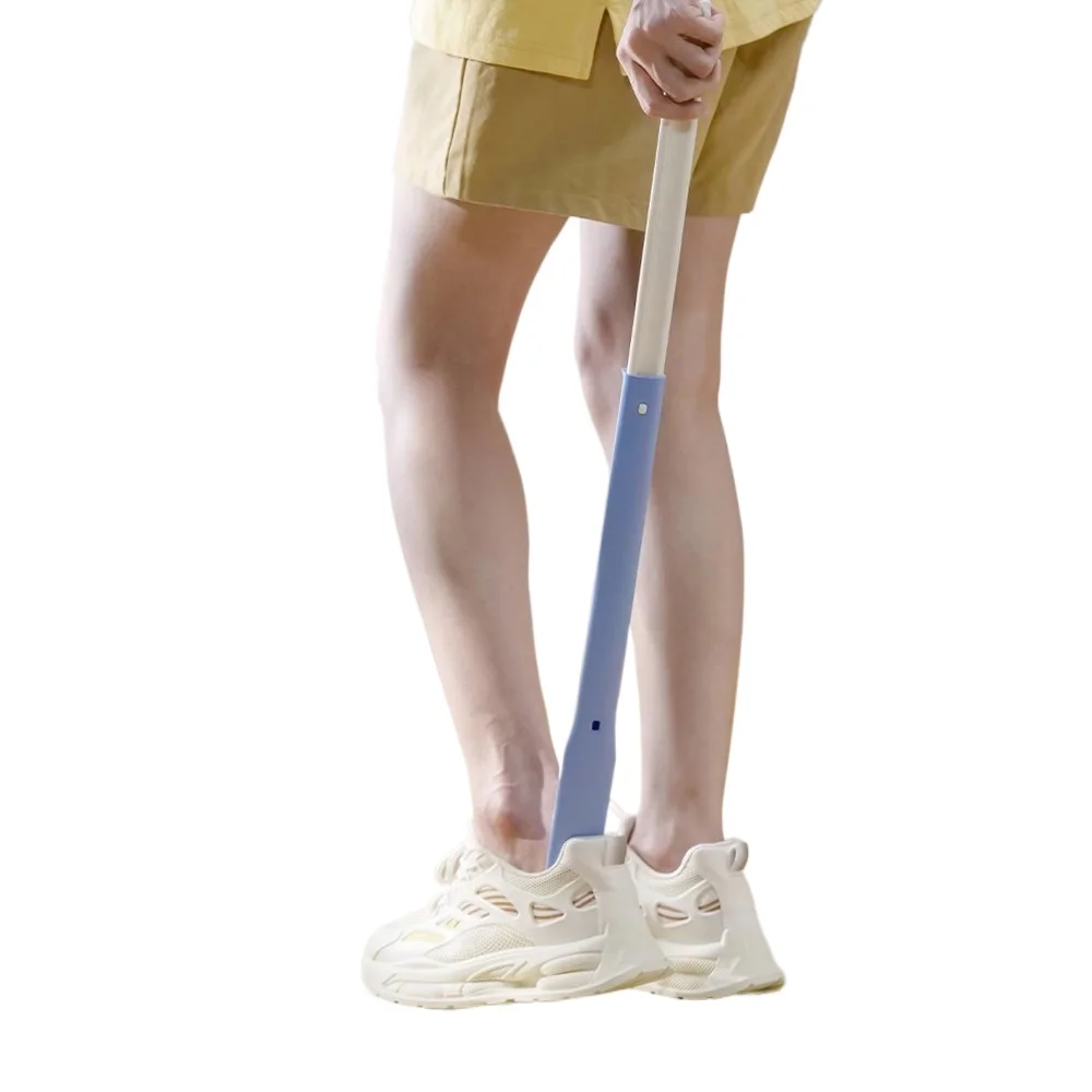 1PC Stretchable Shoe Horn 43-67cm Durable Shoe Spoon for Pregnant Women Elderly Shoe Assistants with Measurement