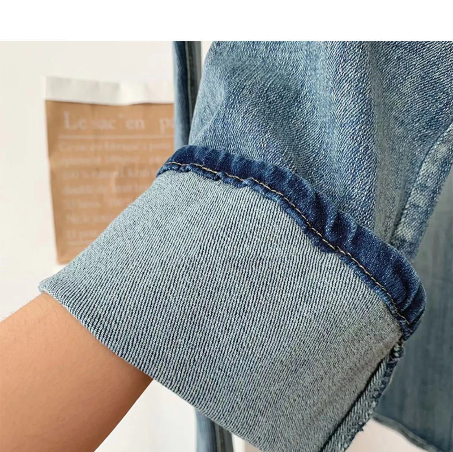 Frauen Hohe Taille Flare Jeans Einfache Stickerei Druck Lange Denim Hosen S-3XL Tiefblau Denim Hosen Weibliche Freizeit Outfit Hosen