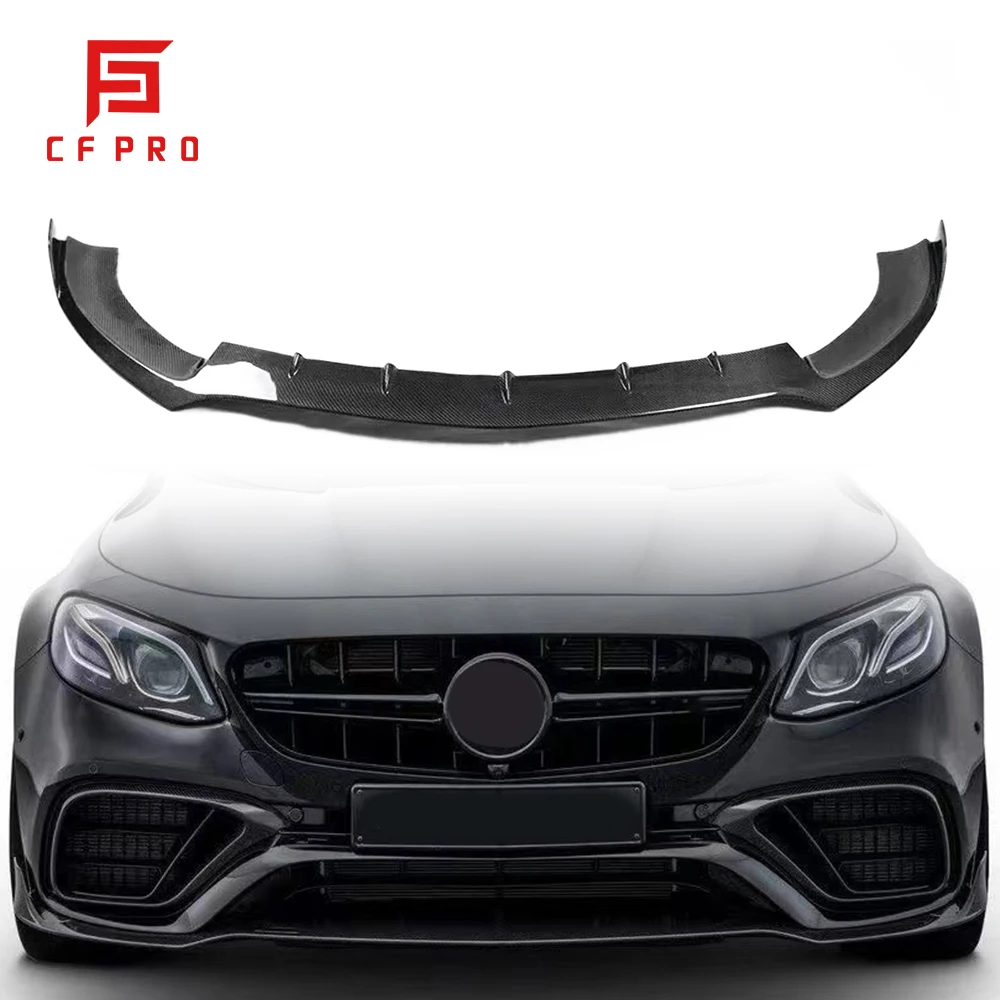 For Brabus Style Carbon Fiber China Bumper E63s Front Bumper Splitter Lip Diffuser Guard Deflector Lips For Mercedes Benz W213